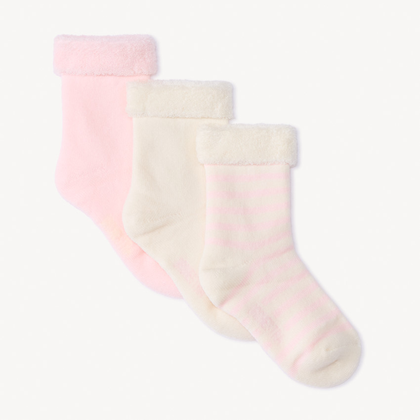 Σετ από 3 ζευγάρια κάλτσες για κορίτσι με βουλκανισμένο σχέδιο 