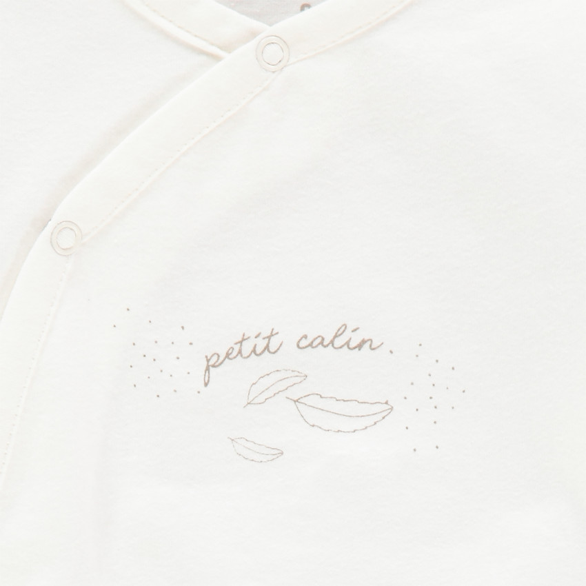 Γαλάζιο βαμβακερό νυχτικό με σχέδιο φτερά για μωρό 