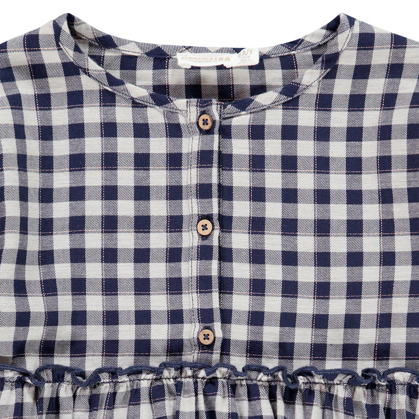 Τουνίκ μακρυμάνικο καρό για κορίτσι 