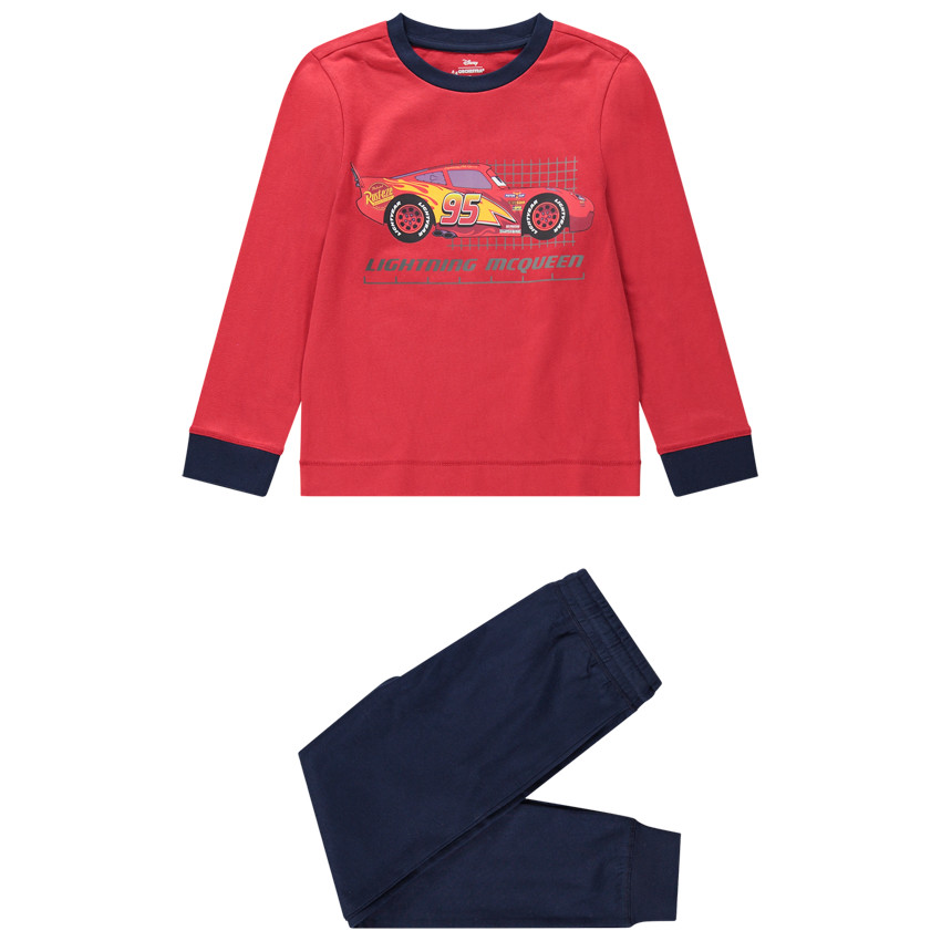 Ζέρσεϊ πιτζάμα Cars με μακρυμάνικη μπλούζα και παντελόνι 