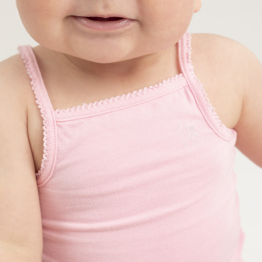 Σετ από 3 μονόχρωμα κορμάκια με τιράντες για κορίτσι 