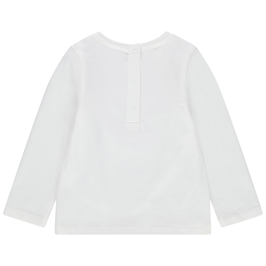 T-shirt manches longues en coton bio avec détail en tulle 
