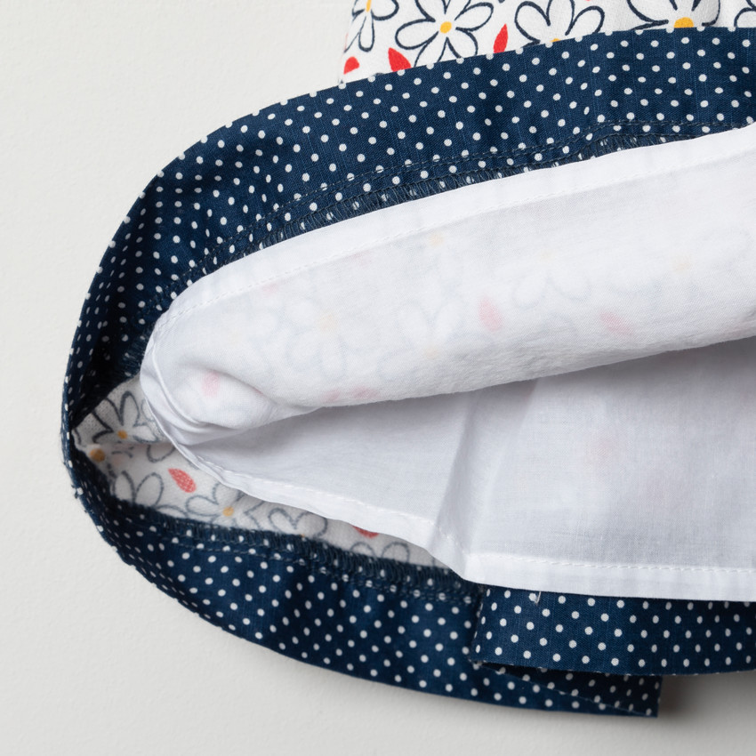 Φόρεμα με λουλούδια και τιράντες με βολάν 