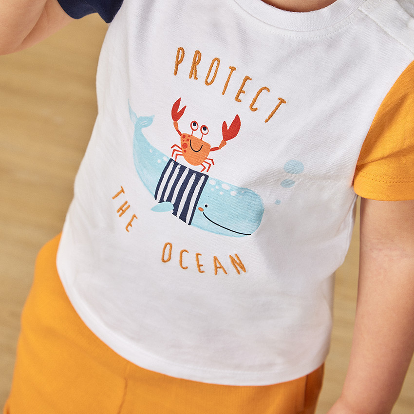 Σετ 2 κομματιών effet color block για bebe αγόρι  Additional Σετ 2 κομματιών effet color block για bebe αγόρι