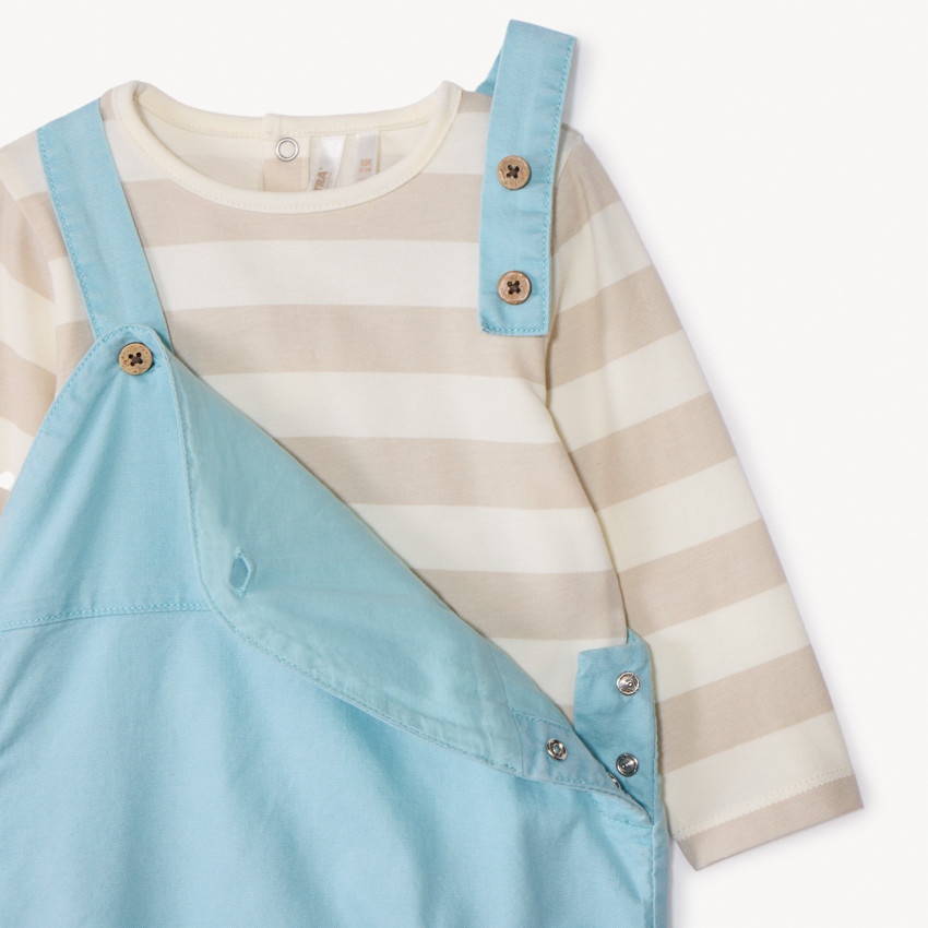 Σέτ 2 τμχ. με σαλοπέτα για μωρό αγόρι 