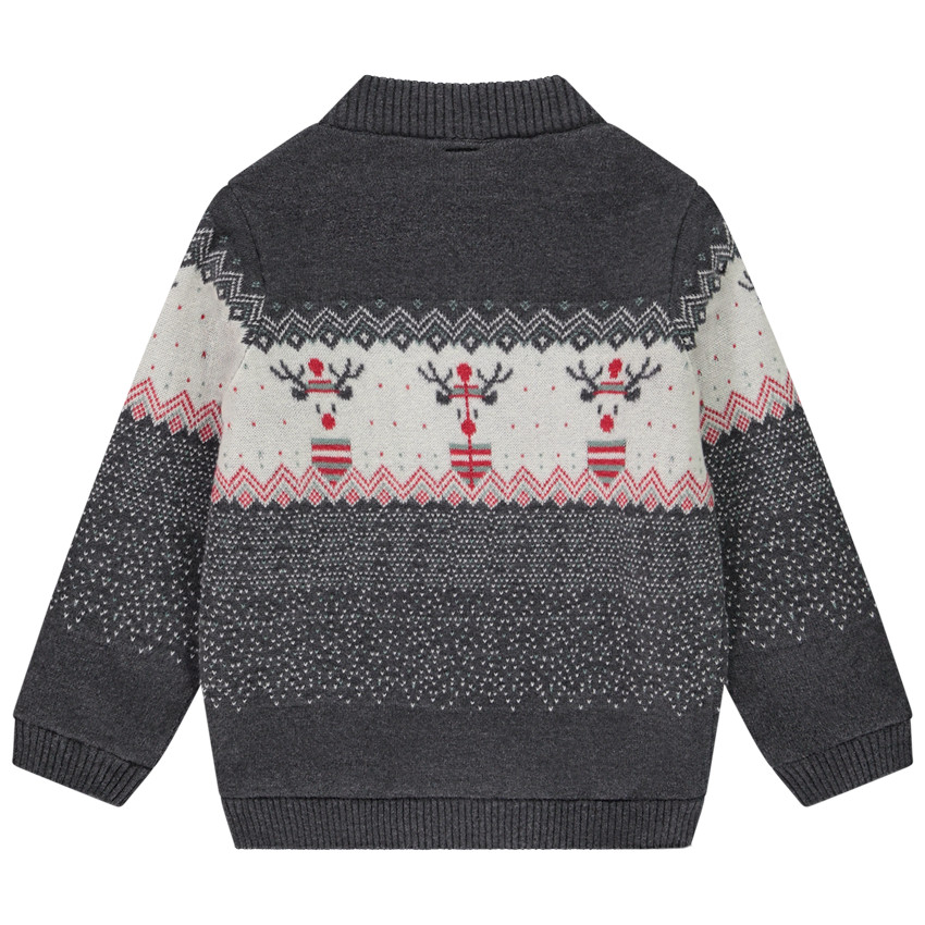 Ζακέτα πλεκτό με σχέδιο βασίλισσα των Χριστουγέννων για μωρό αγόρι 