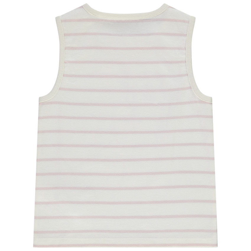 Αμάνικο μπλουζάκι από jersey με ρίγες και print για bebe αγόρι 