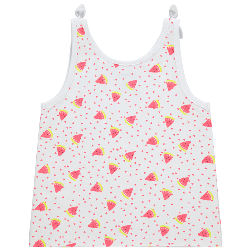 Αμάνικο μπλουζάκι με φαντεζί σχέδιο για κορίτσι 