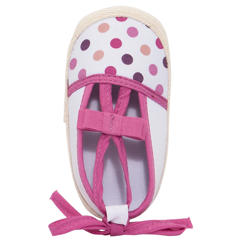 Υφασμάτινες εσπαντρίγιες με φιόγκο και πουά 