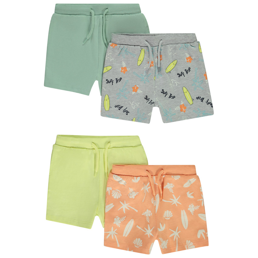 Σετ από 4 βερμούδες φαντασίας για μωρό αγόρι 