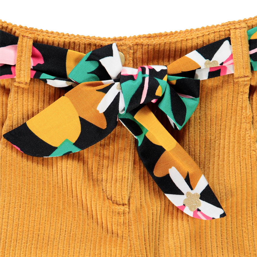 Παντελόνι βελουτέ κοτλέ 7/8 για κορίτσι 