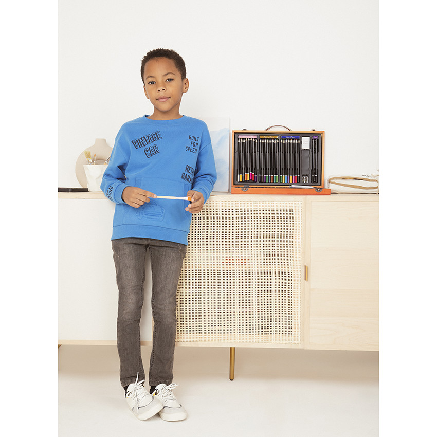 Φούτερ molleton σχέδιο φαντεζί για αγόρι 