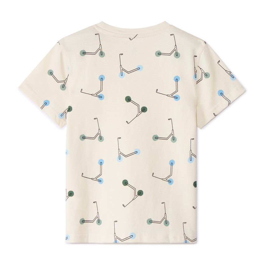 Κοντομάνικο μπλουζάκι jersey με σχέδιο trottinettes για αγόρι 