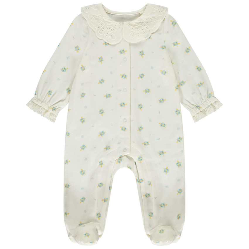 Υπνοσάκος με σχέδιο χελώνες και κέντημα για κορίτσι 