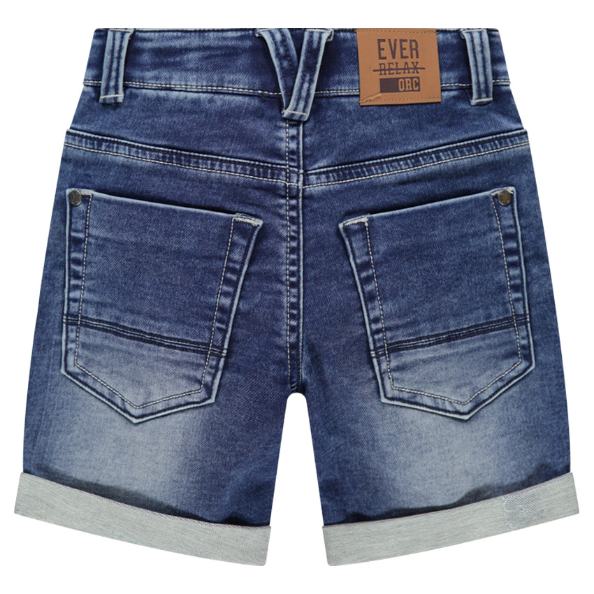 Τζιν βερμούδα με used όψη και μόνιμες τσακίσεις 