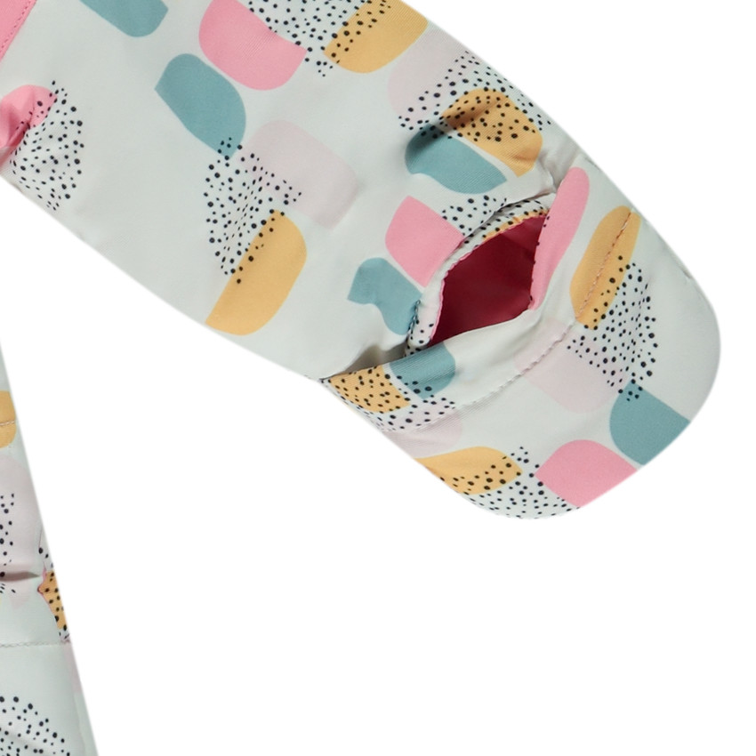 Σαλοπέτα σκι με σχέδιο arty και επένδυση για κορίτσι μωρού 