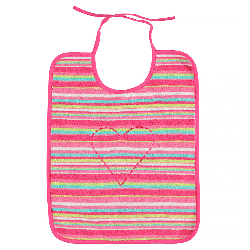 Bavoir large en éponge rayé 