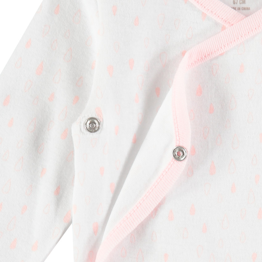 Μακρυμάνικο κορμάκι από βιολογικό βαμβάκι με μοτίβα και ρίγες 