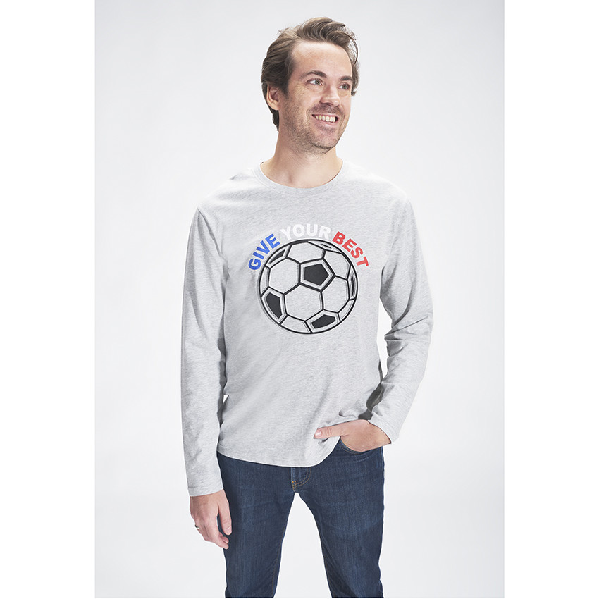 T-shirt homme en jersey print foot Main T-shirt homme en jersey print foot