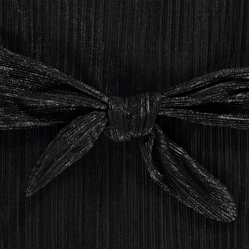 Combi μακρύ γιορτινό effet irisé με ζώνη για κορίτσι 