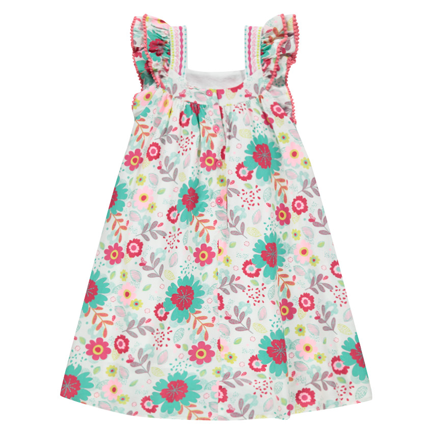 Φόρεμα με βολάν με λουλουδάκια σε όλη την επιφάνεια 