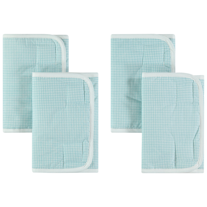 Σετ 4 περιφράξεων κρεβατιού με αυτοκόλλητο και μικρά καρό 