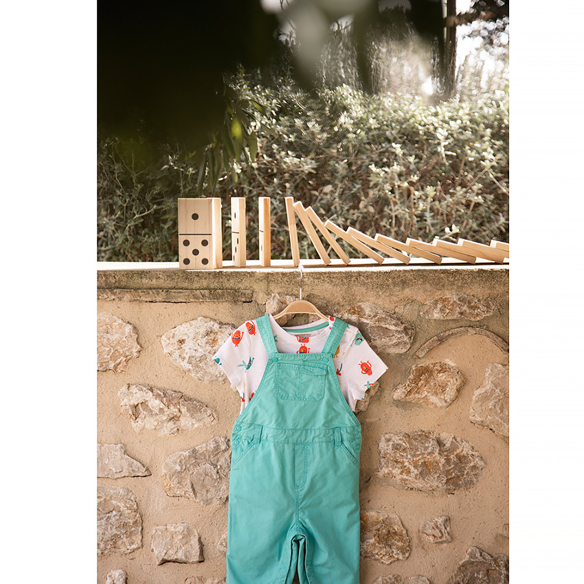 Salopette courte unie pour bébé garçon  Additional Salopette courte unie pour bébé garçon