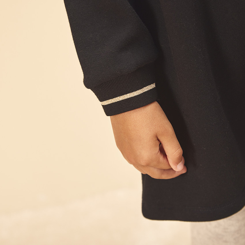 Φόρεμα sweat μακρυμάνικο σε molleton για κορίτσι  Additional Φόρεμα sweat μακρυμάνικο σε molleton για κορίτσι