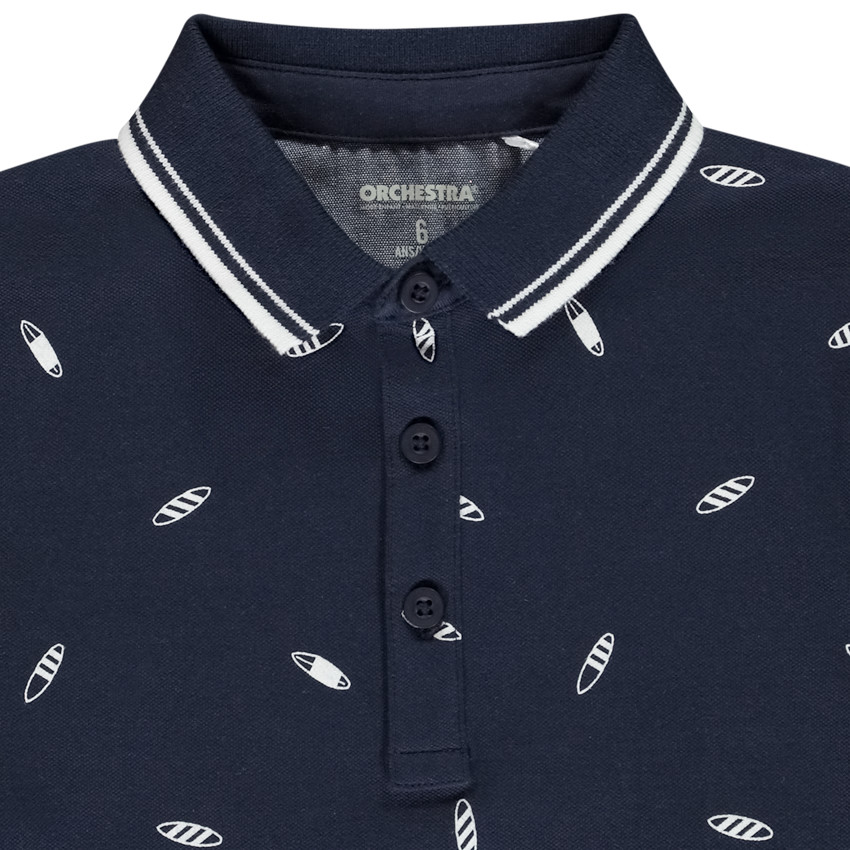 Πόλο κοντομάνικο με φαντεζί σχέδιο για αγόρι 