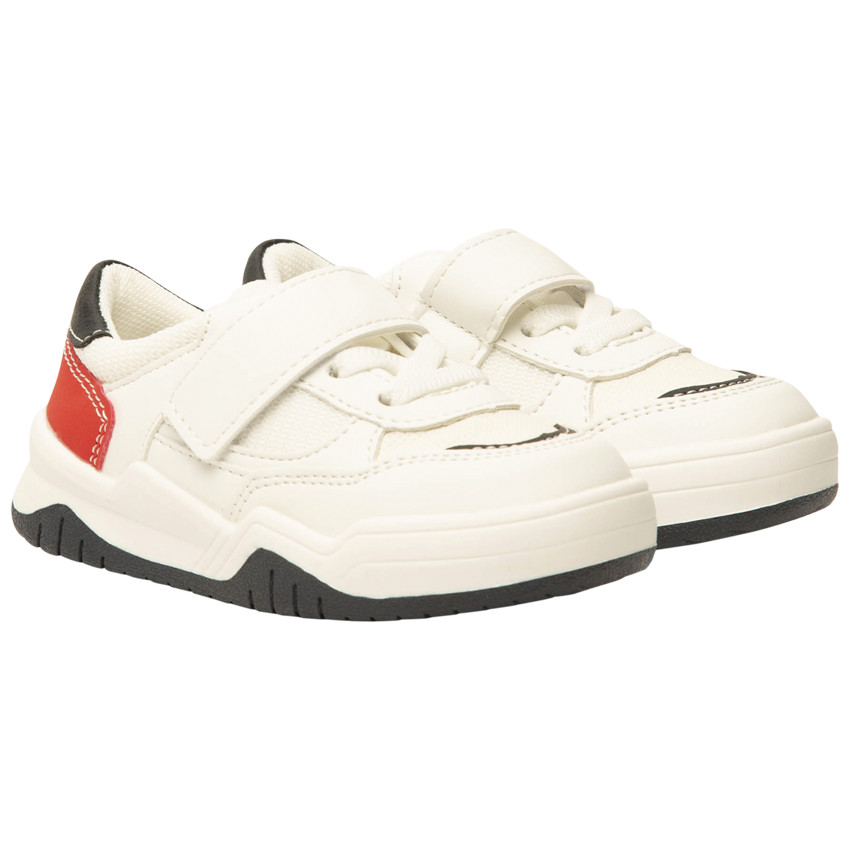 Αθλητικά παπούτσια χαμηλά με empiècements σε contrast για bebe αγόρι 