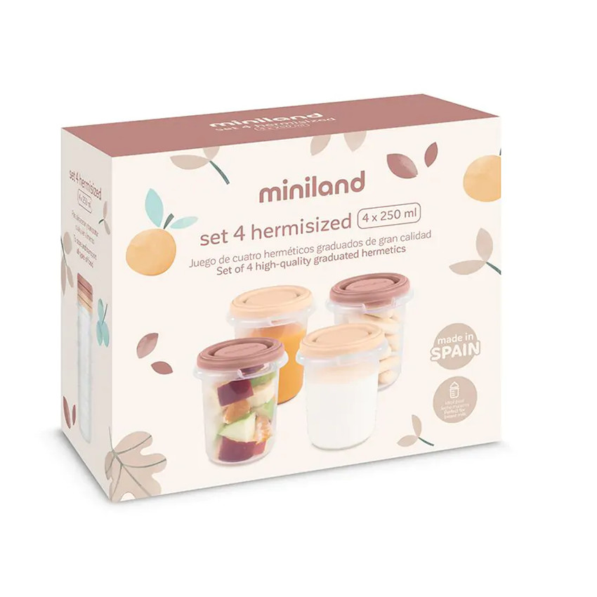 Δοχεία Αποθήκευσης Τροφίμων Σετ 4Τεμ 250ml Valencia 
