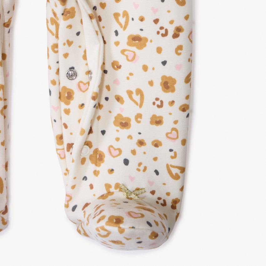 Λεοπάρδαλη εκτύπωσης φορμάκι με κολάρο για κορίτσι 