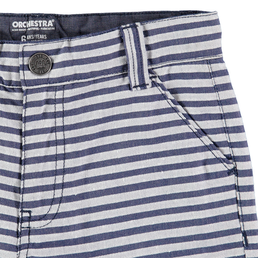 Βαμβακερή ριγέ βερμούδα 