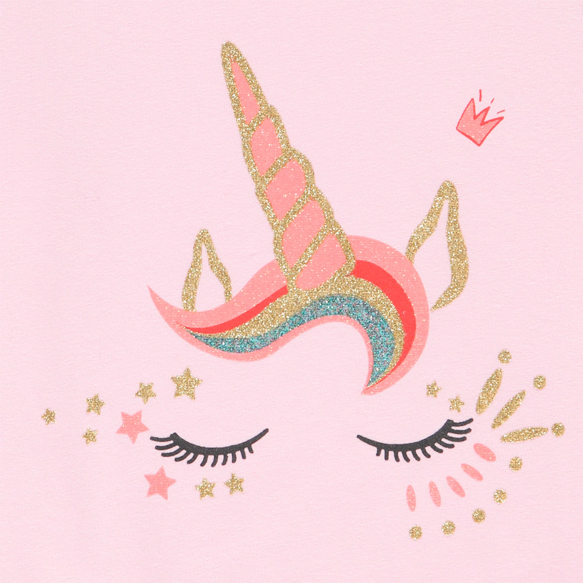 T-shirt μακρυμάνικο με σχέδιο φαντεζί για κορίτσι 