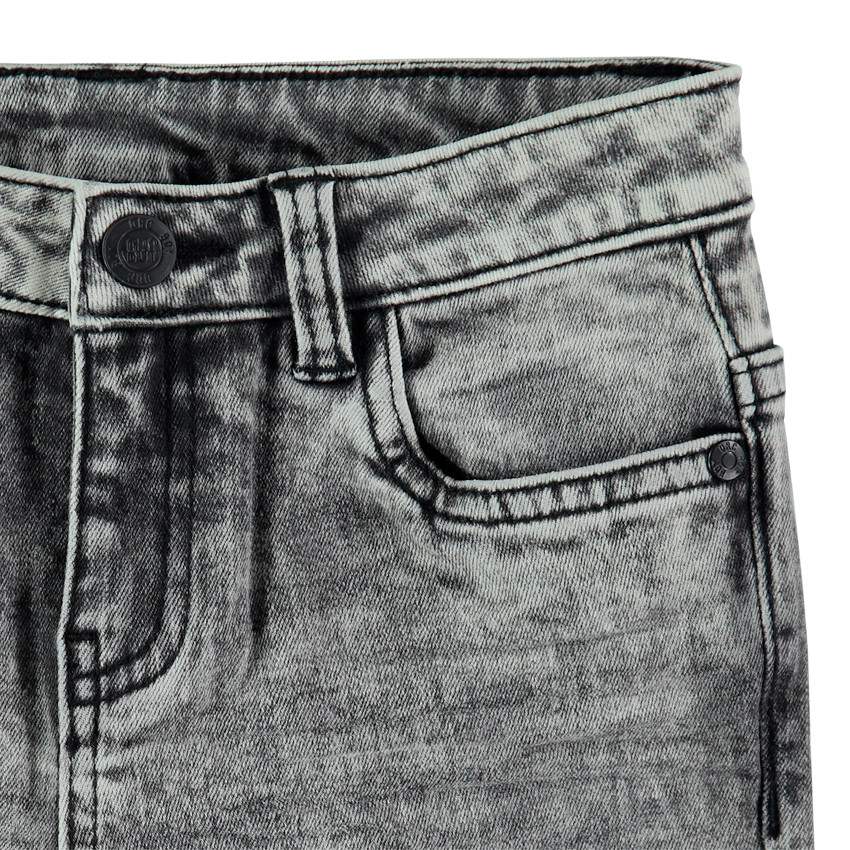 Jean effet used gris coupe skinny 