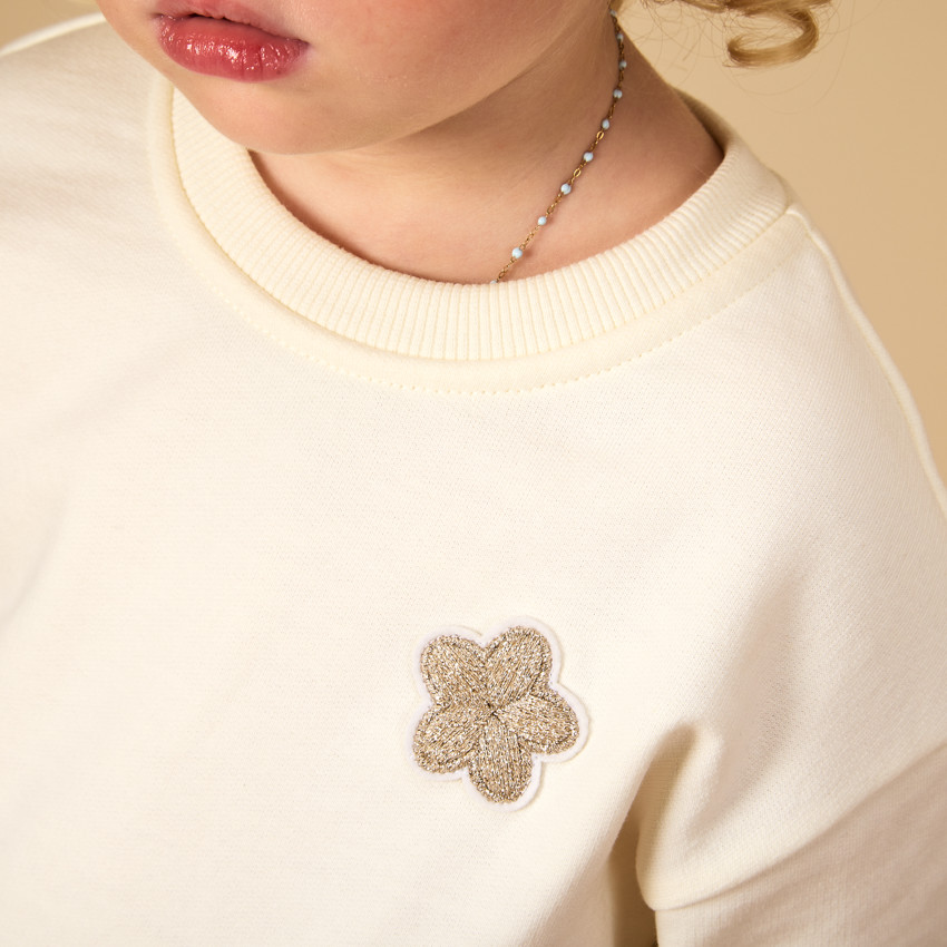 Φόρεμα μακρυμάνικο από σατέν και πλεκτό εφέ 2 σε 1 για μωρό κορίτσι 