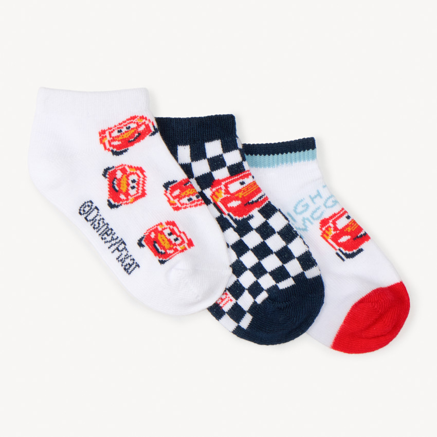 Σετ 3 ζευγών κάλτσες σχέδιο Flash McQueen Disney-Pixar για αγόρι μωρό 