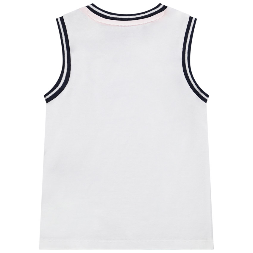 Αμάνικο μπλουζάκι από jersey puff print φάλαινα για bebe αγόρι 