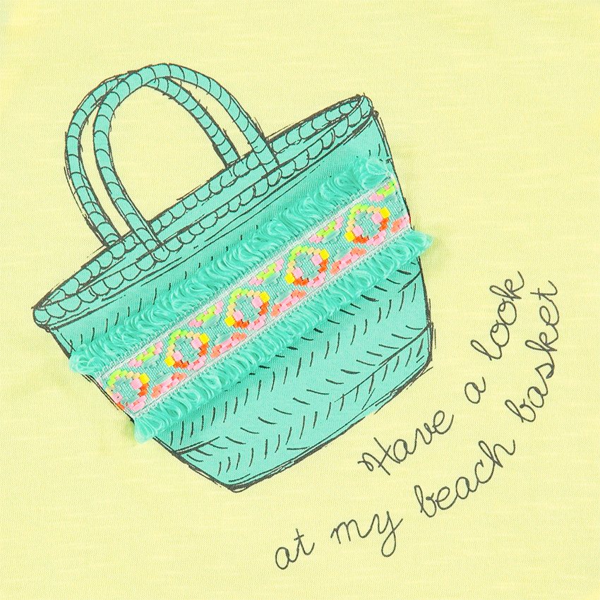 Αμάνικη ζέρσεϊ μπλούζα με στάμπα καλάθι και κεντήματα 