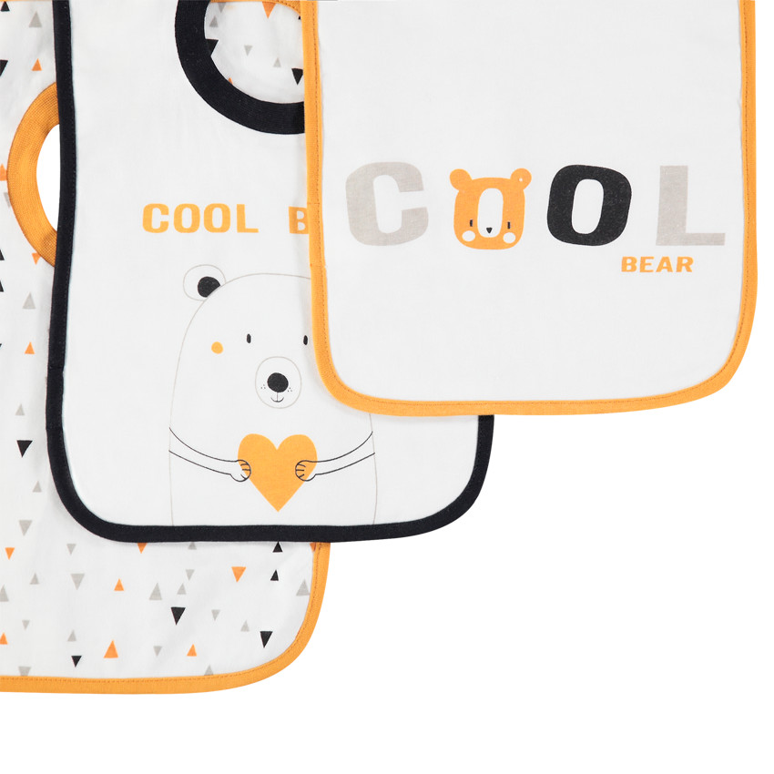 Σετ 3 σαλιάρες με σχέδια φαντασίας 