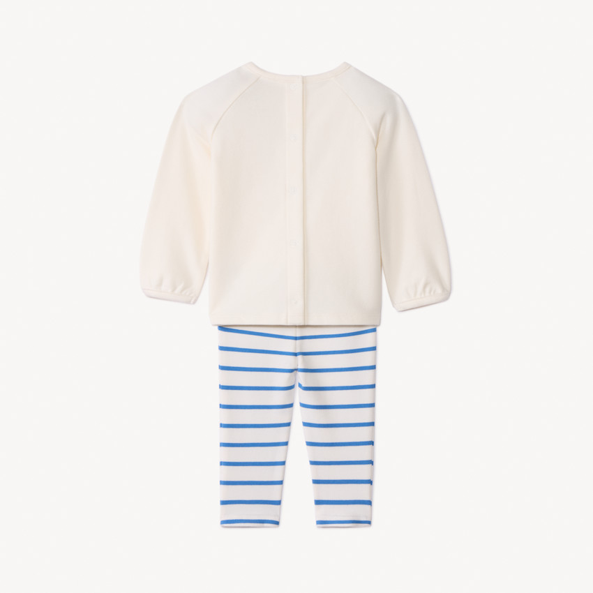 Σετ 2 τμχ. με ριγέ κολάν για bebe κορίτσι 