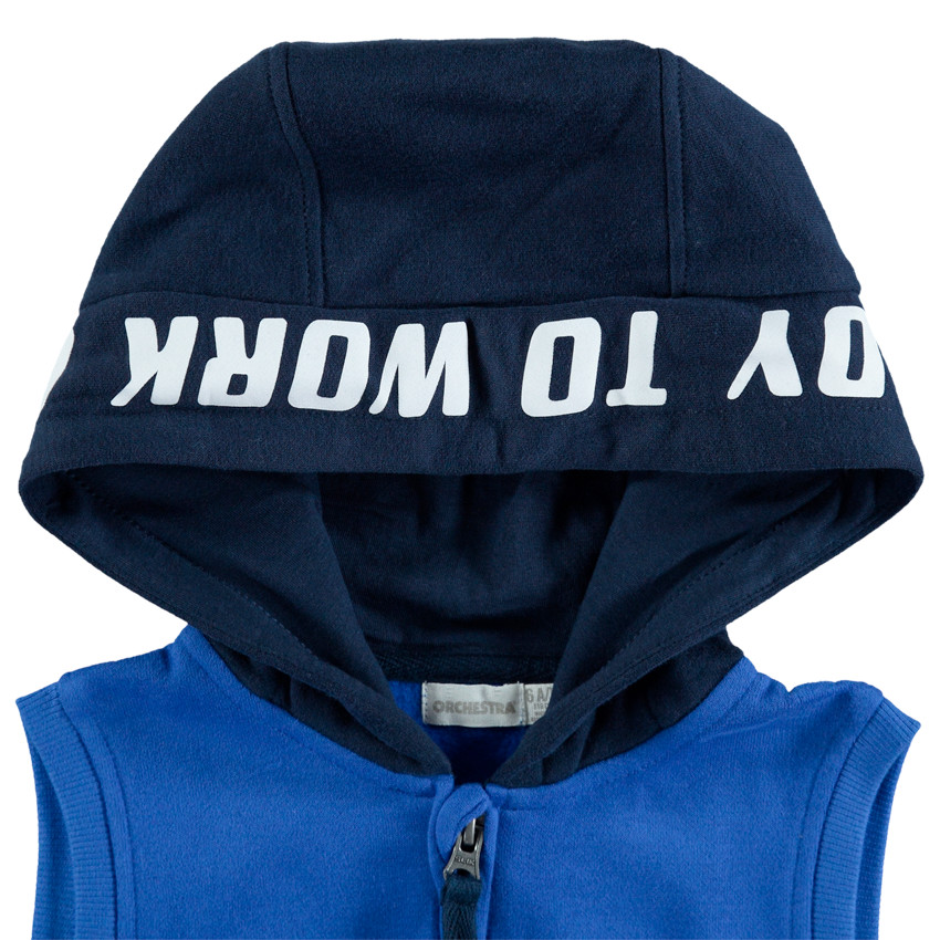 Φόρμα 3 τεμαχίων από φανέλα με τυπωμένη φράση  