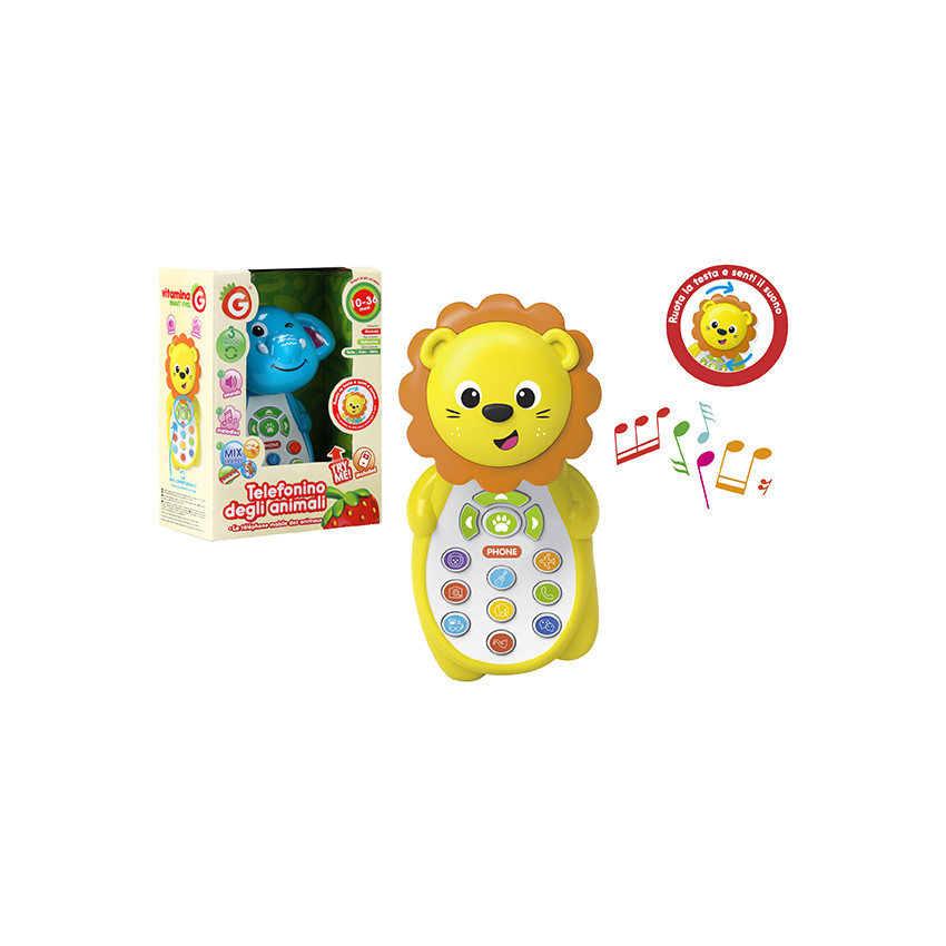 Κινητό Τηλέφωνο Ζωάκι Με Ήχους, Μουσική - 1τμχ 