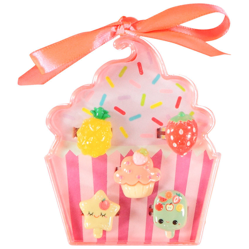 Σετ από 5 φανταστικά δαχτυλίδια + κουτί cupcake κορίτσι 