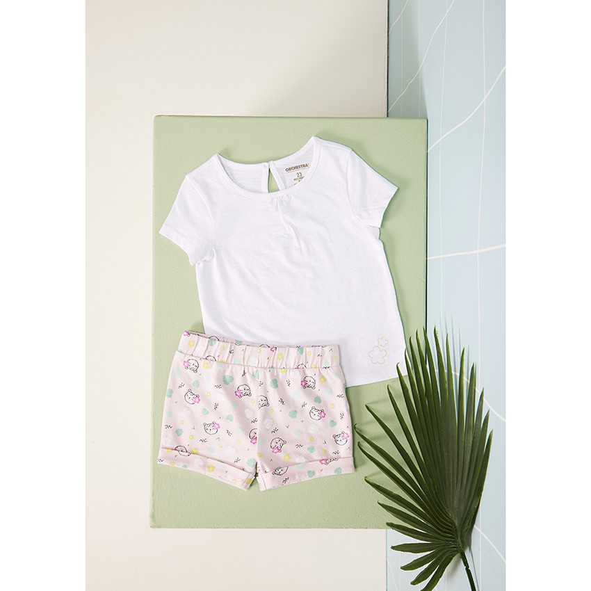 Σετ από 2 σορτς jersey για bebe κορίτσι 