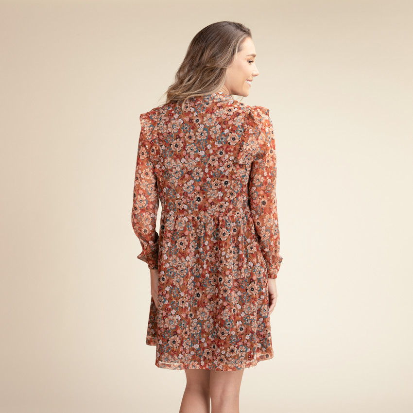 Φόρεμα εγκυμοσύνης και θηλασμού με floral σχέδιο 