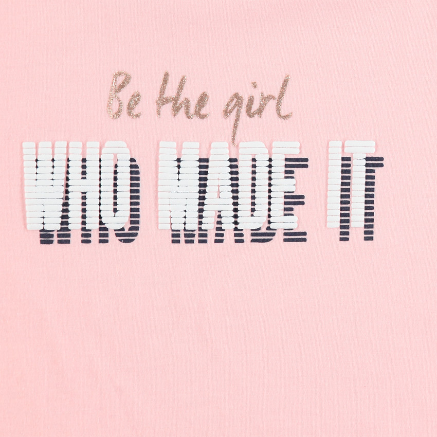 Παιδικά - Μακρυμάνικη μπλούζα από ζέρσεϊ με τυπωμένες φράσεις 