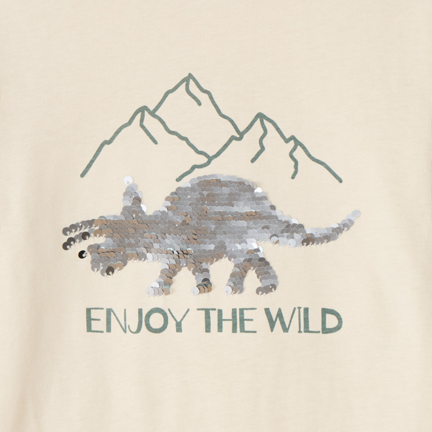 Μπλούζα μακρυμάνικη jersey με μαγικές παγιέτες για αγόρι 