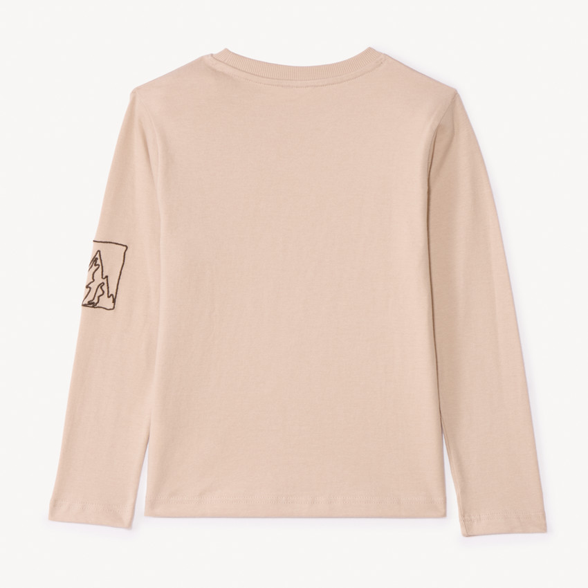 T-shirt manches longues à patch photoprinté pour garçon 