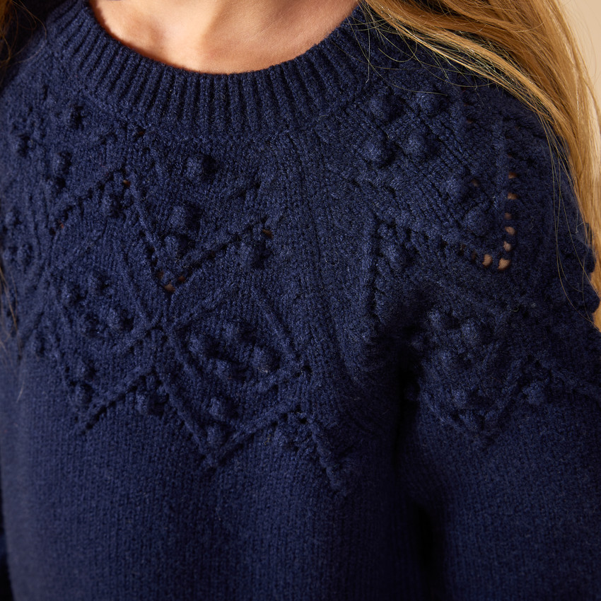 Φόρεμα μακρυμάνικο πλεκτό με lurex για κορίτσι 